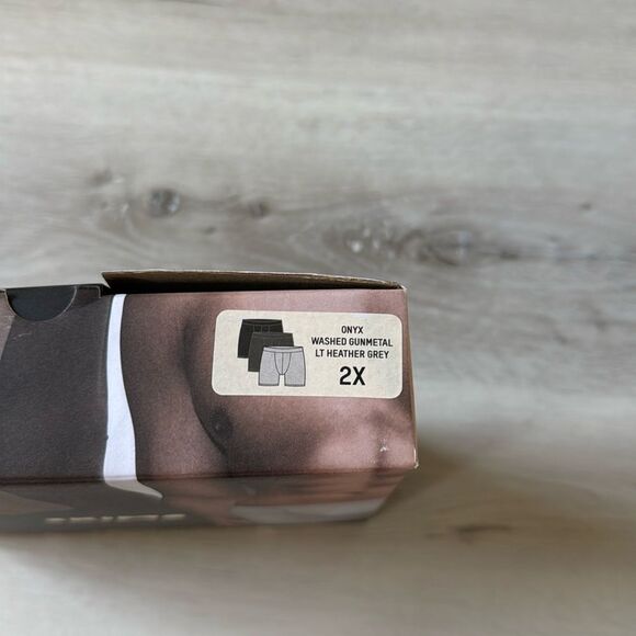 Skims boxer Brief 5” inseam 3 pack Lt Heather Grey/Blk/gunmetal Nwt in box - Picture 4 of 6